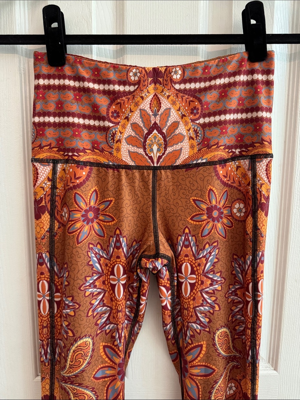 YOGA DEMOCRACY Original Bell Bottom Flared Yoga Pants Rad Paisley Eco Friendly S - Picture 4 of 8